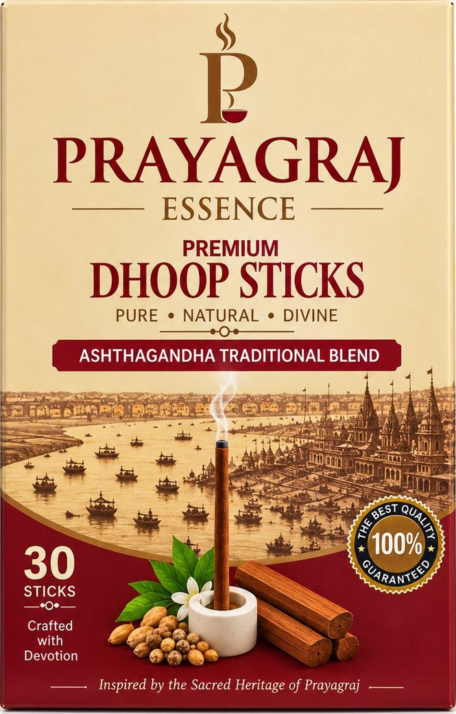 Ashtagandha Traditional Blend — Prayagraj Essence, 30 dhoop sticks